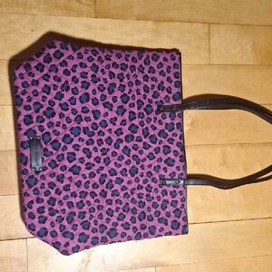Vera Bradley Purple and Black Leopard Tote